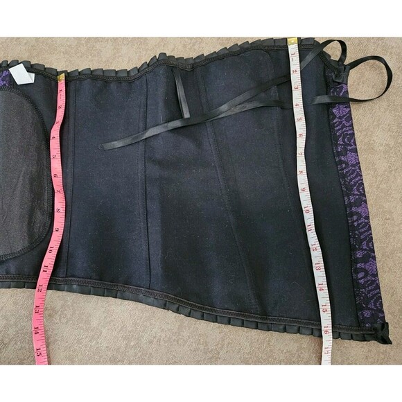 NEW Purple Black Lace Design Corset Top Sweetheart Crop Womens Size 6XL Plus - Picture 11 of 14